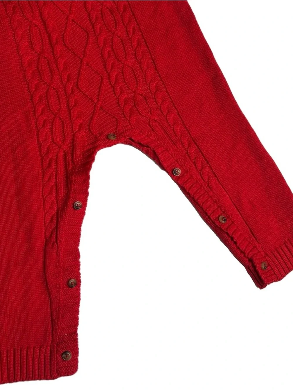Wonder Nation Baby Unisex Red Cable Knit Coverall 24 Months Christmas Holiday